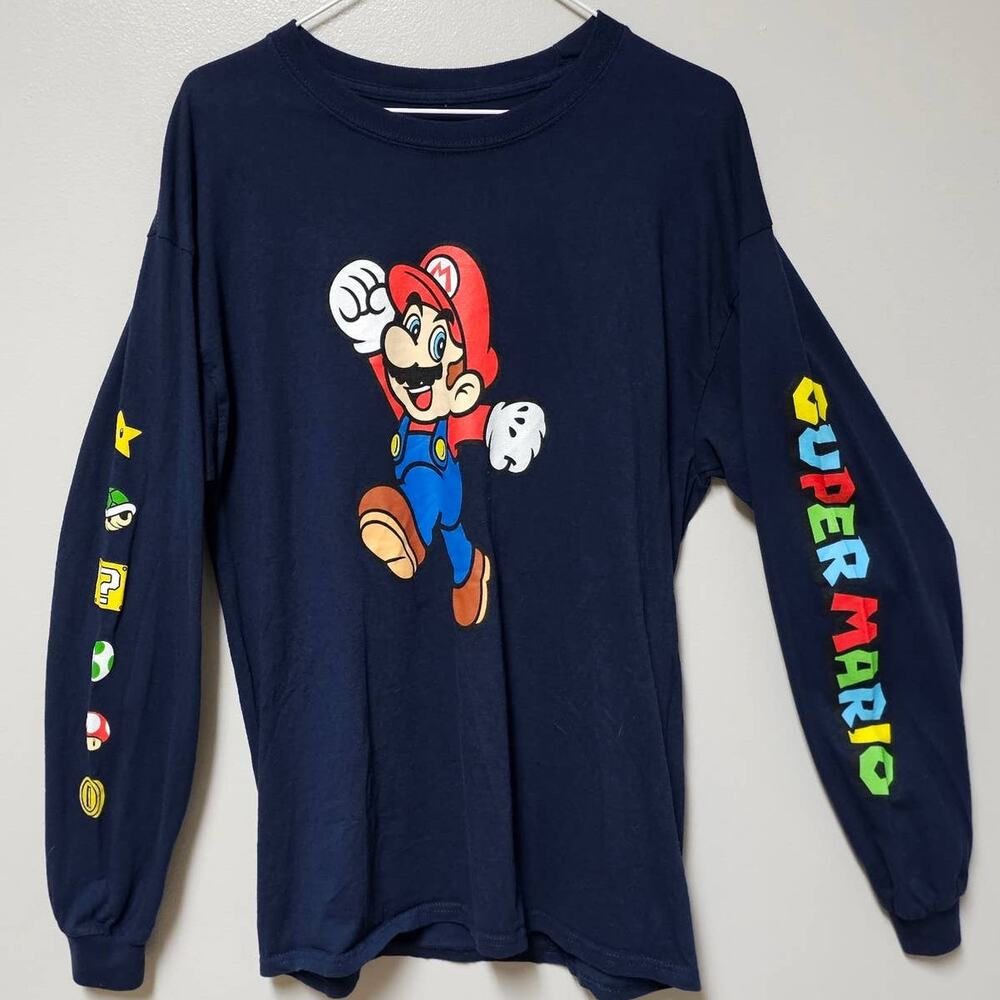 Super Mario Long Sleeve T Shirt Size Large